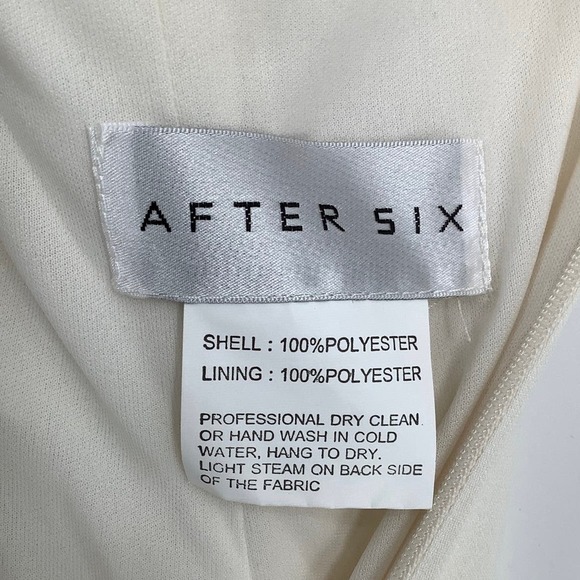 NEW! After Six Size 10 Crepe Halter Tuxedo Max Dress Ivory $242 msrp J2-13 - Picture 5 of 10